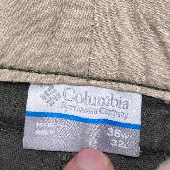 Columbia Sportswear Company Men's Regular Fit Green Cargo Pants Size 36W 32L - Picture 3 of 6